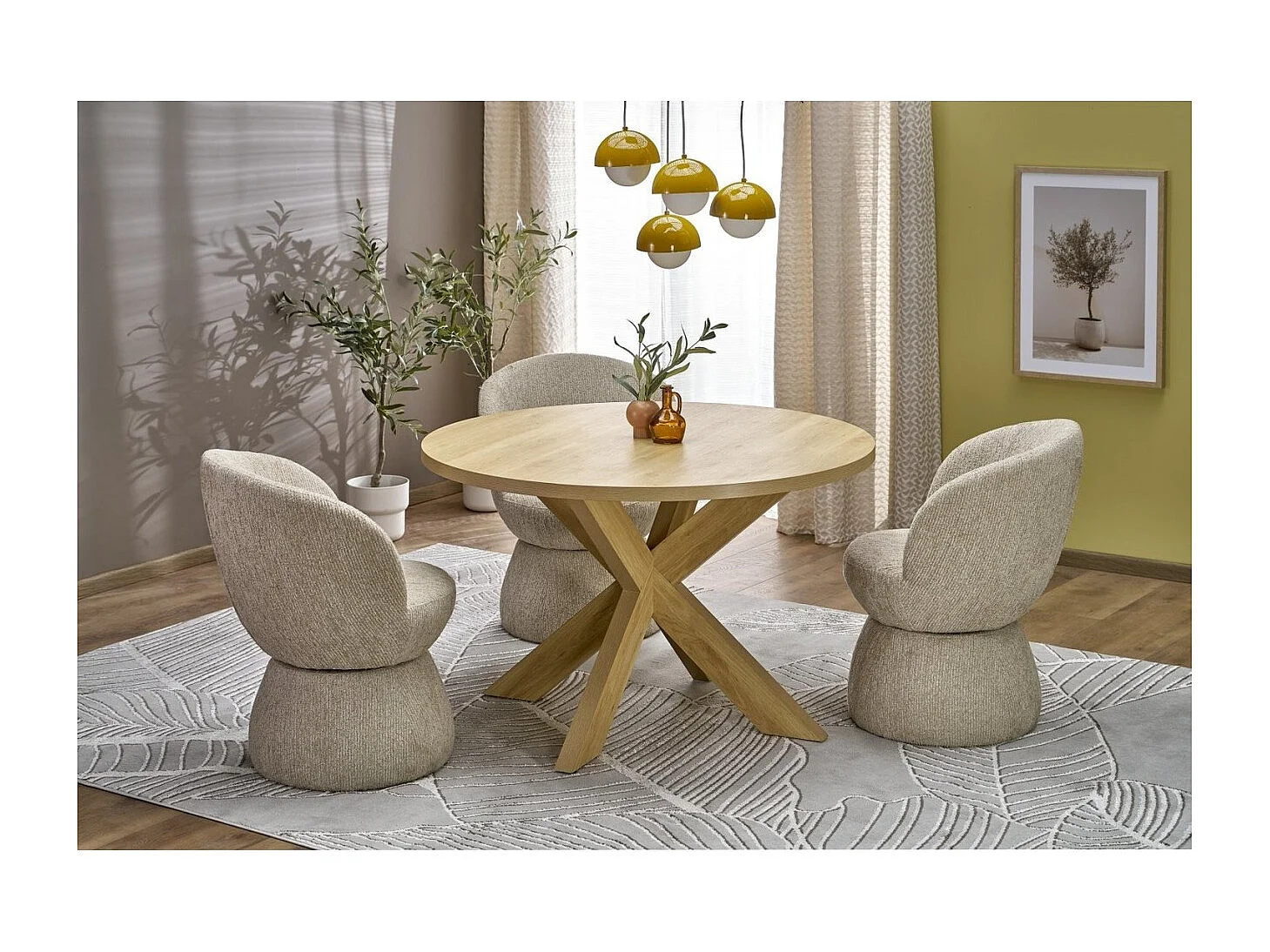 Tavolo da pranzo Morus (76x120)/MDF e impiallacciatura/marrone