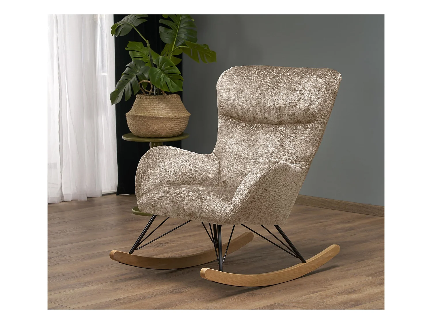 Fauteuil à bascule Castro/beige