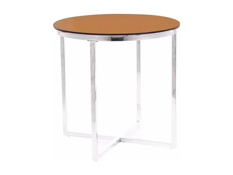 Couchtisch Crystal/Glas/Braun&Silber