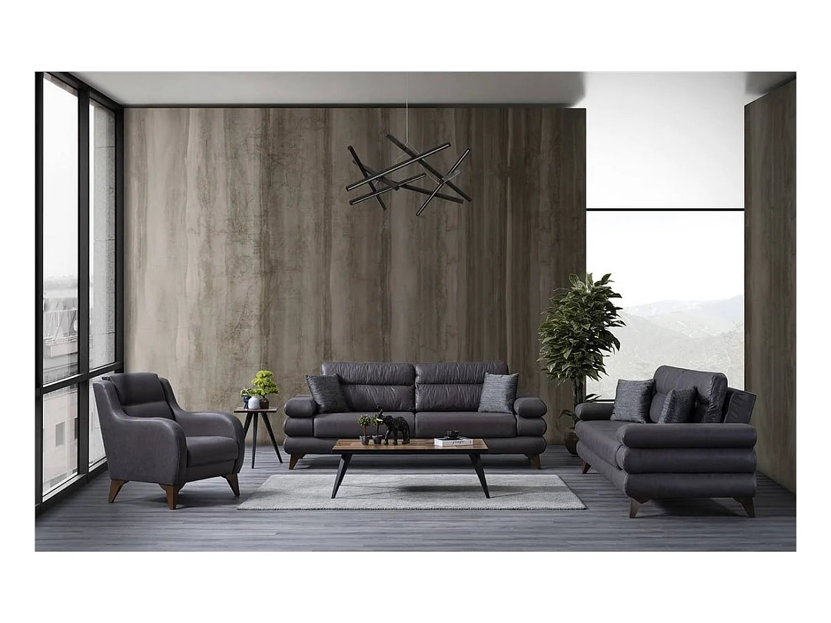 Sofa Parma/Stoffbezug/Anthrazit/An Lager