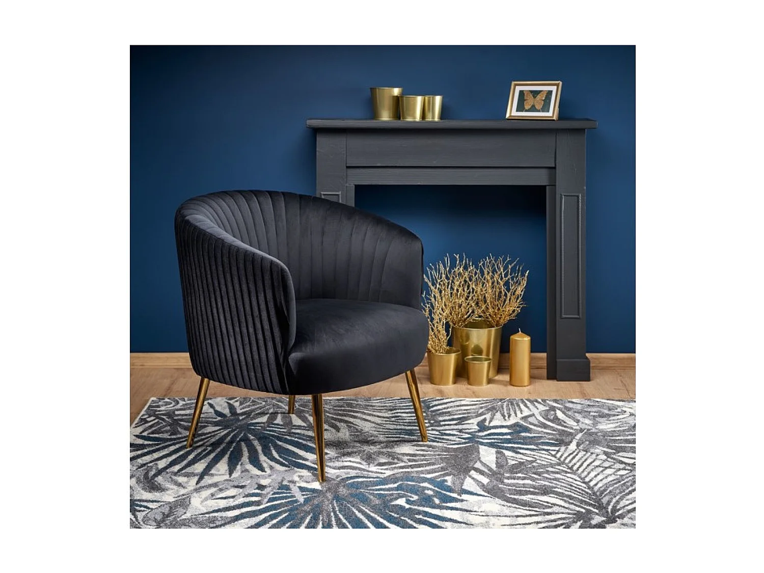 Relax Fauteuil Crown/Tissu/noire