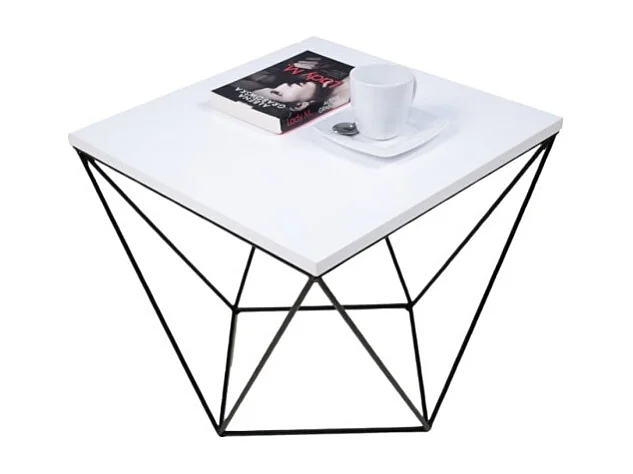 Table basse Dana / Bois et métal / Noir&Blanc