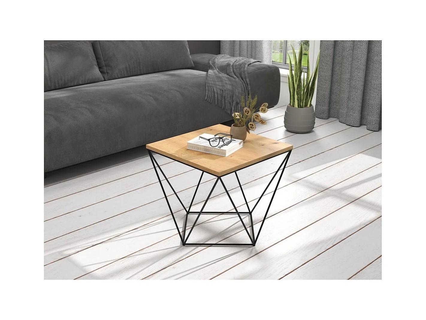 Table basse Dana / Bois et métal / Noir&Marron