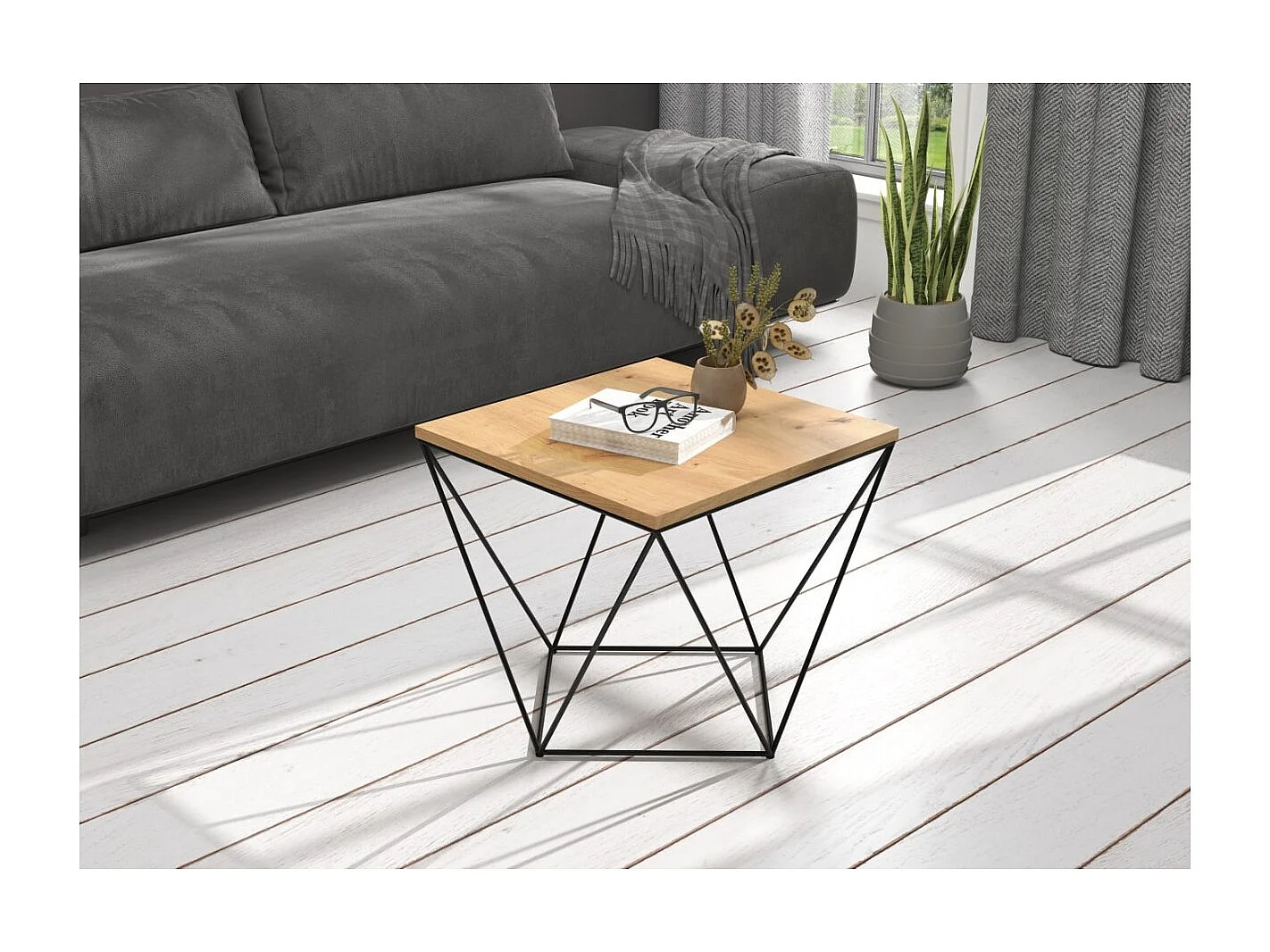 Table basse Dana / Bois et métal / Noir&Marron