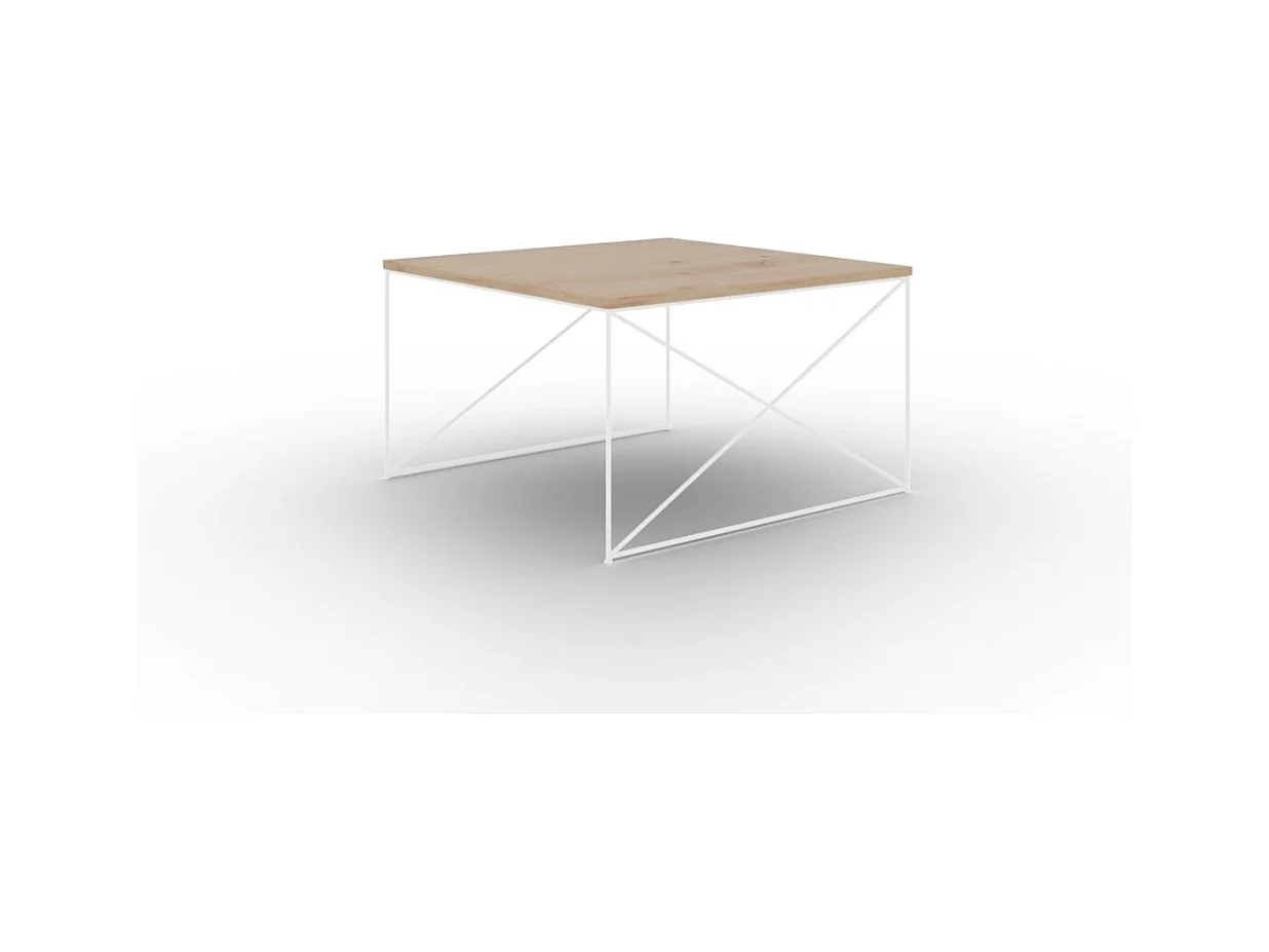 Table basse Elia Lux/contreplaqué et métal/blan&artisan