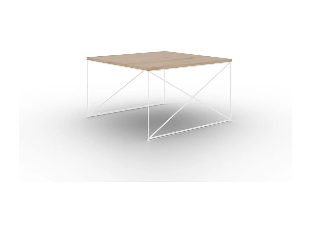 Table basse Elia Lux/contreplaqué et métal/blan&artisan