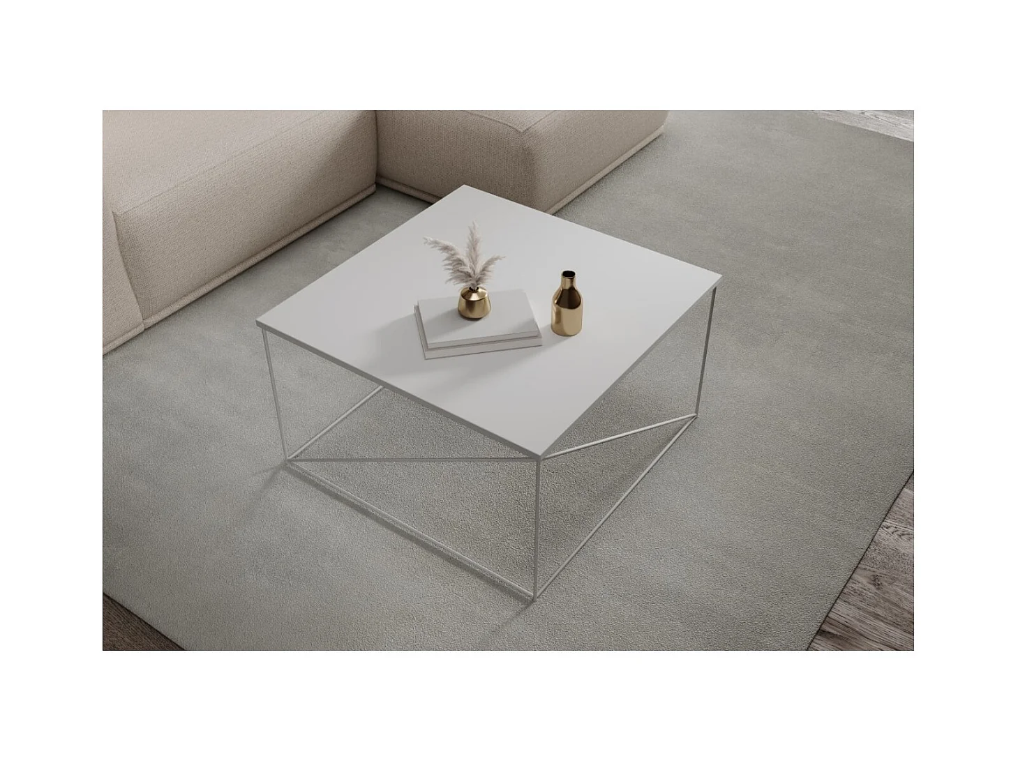 Couchtisch Elia Lux/Sperholz&Metall/Weiss