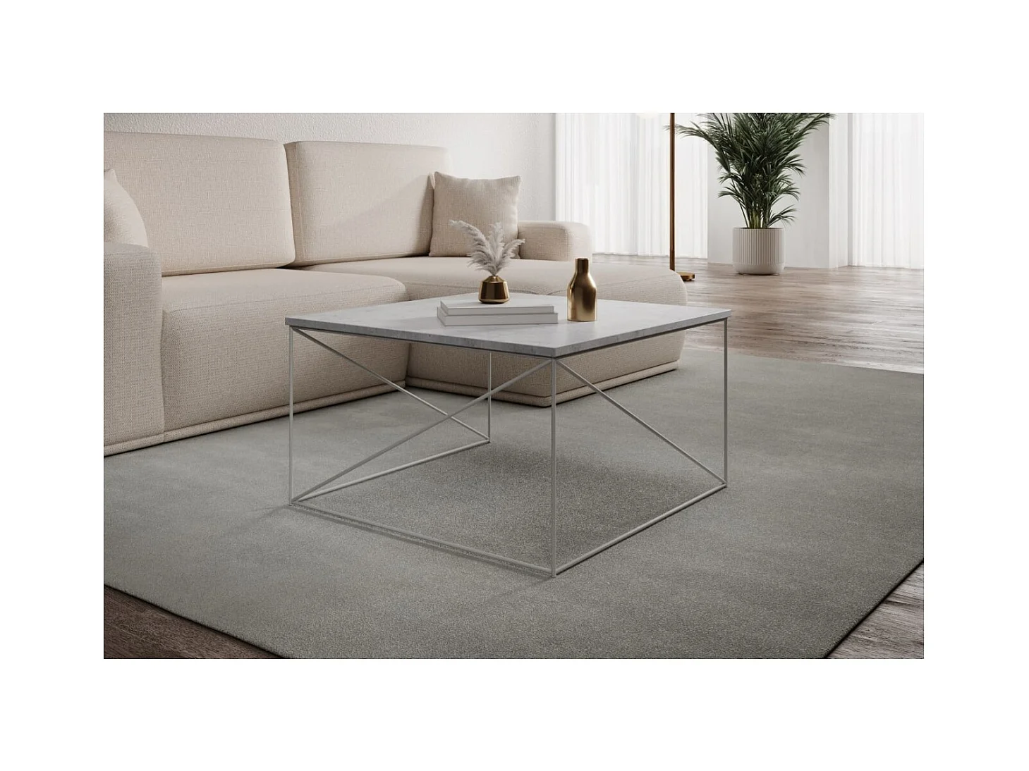 Couchtisch Elia Lux/Sperholz&Metall/Weiss