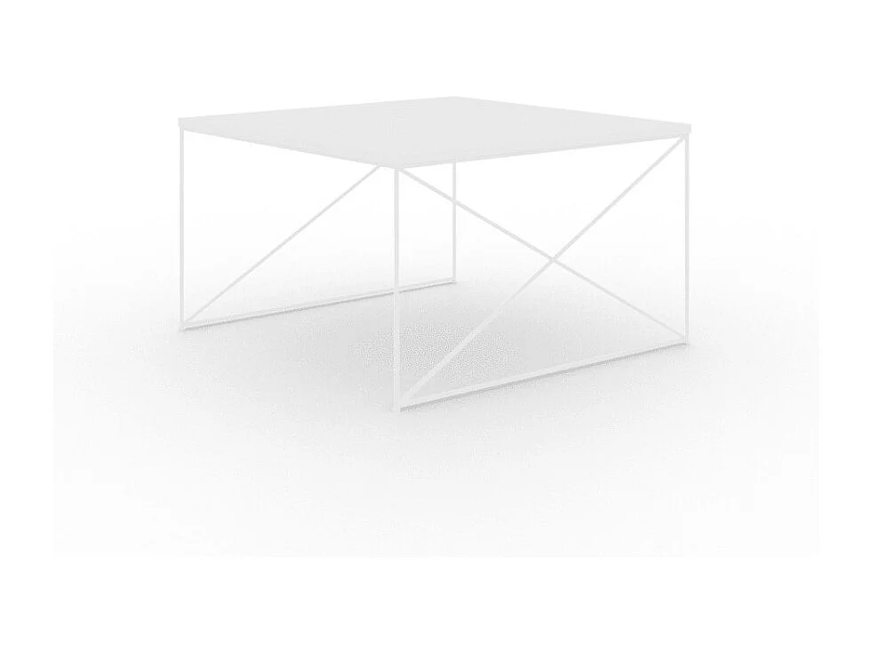 Tavolino Elia Lux/compensato e metallo/bianco