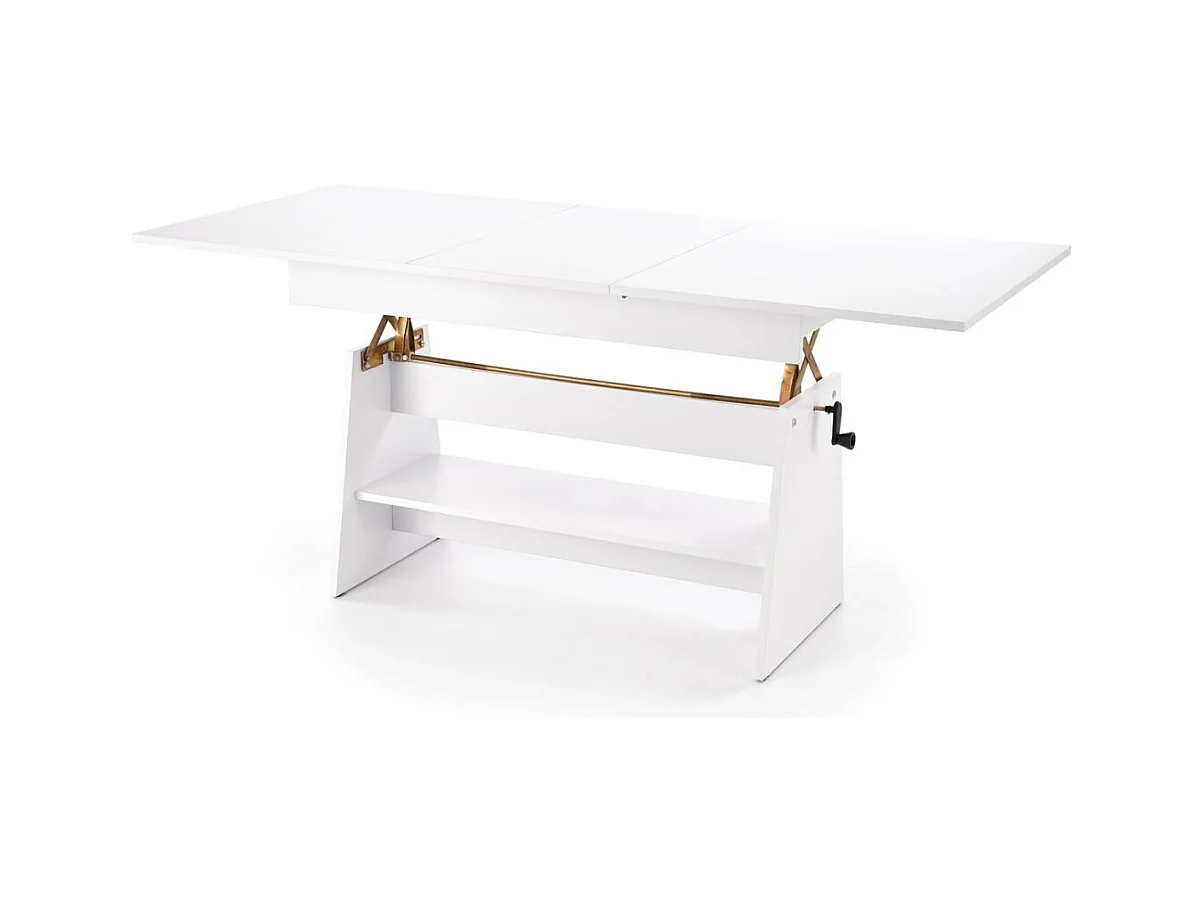 Tavolino Erika/piano mobile/allungabile/Bianco