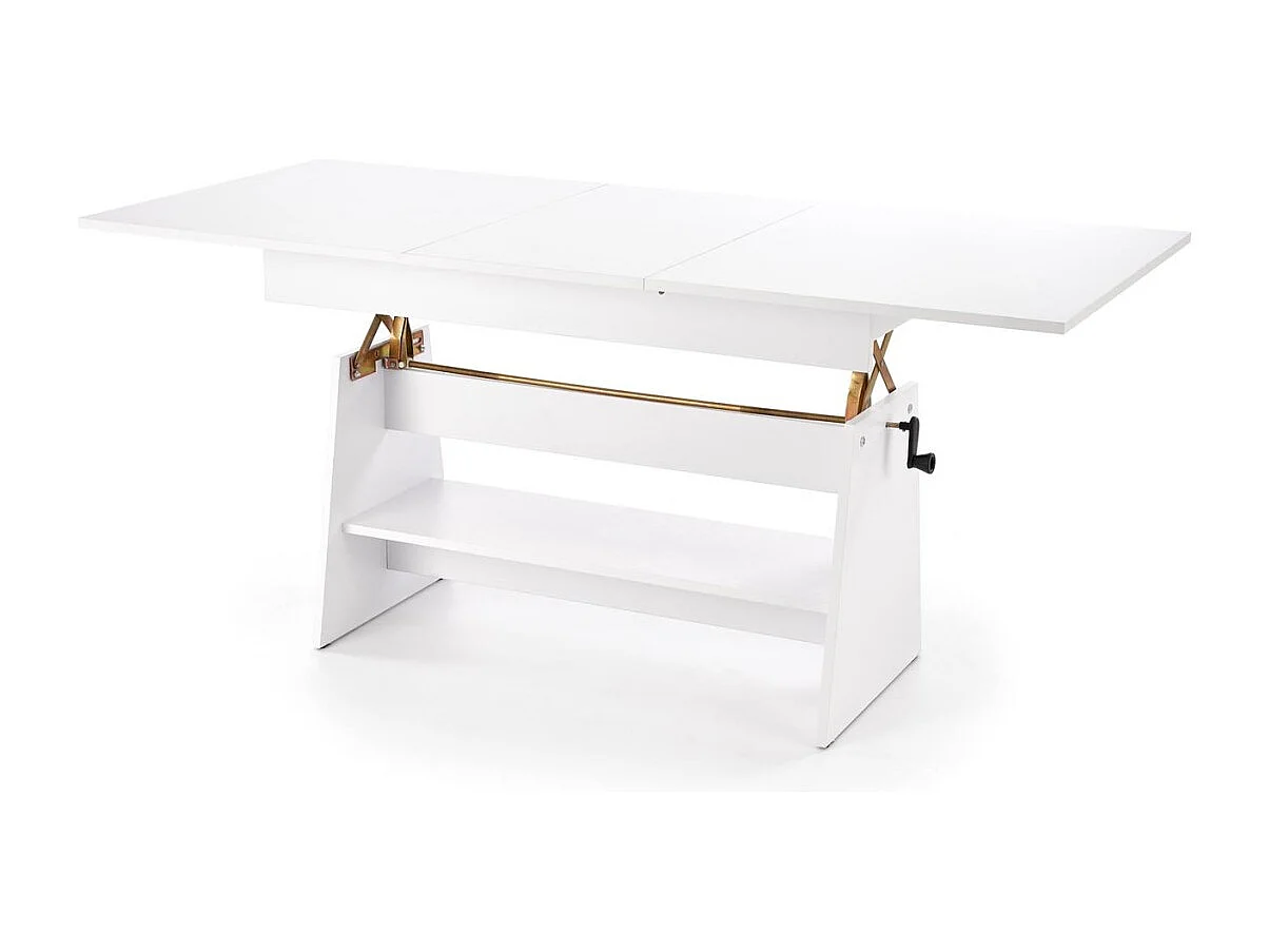 Tavolino Erika/piano mobile/allungabile/Bianco