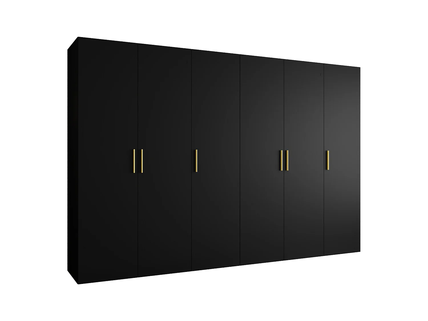 Armoire à portes battantes Bari 1 202/300/52 6 portes (noir)