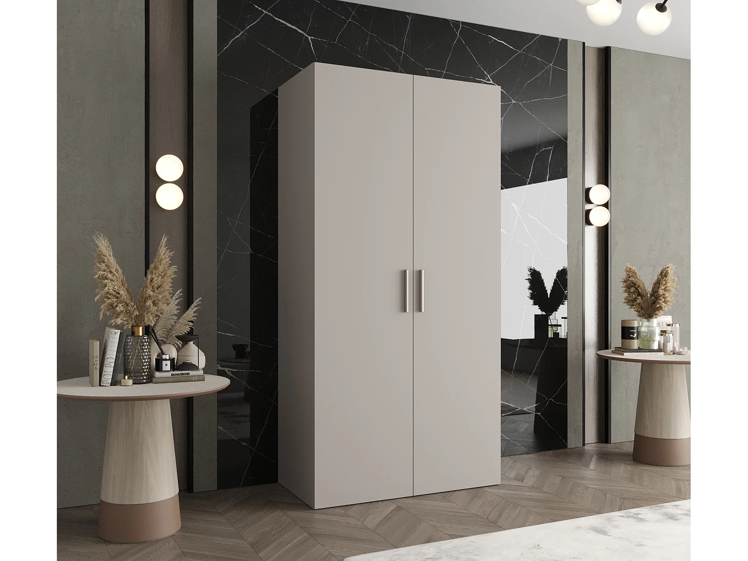 Armoire à portes battantes Bari 1 202/100/52 2 portes (cachemire)