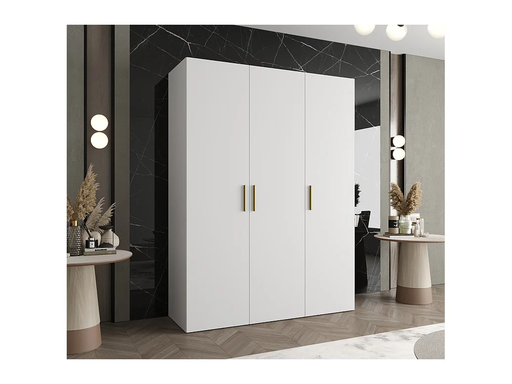 Armario Bari 1 con puertas batientes 202/150/52 3 puertas (blanco)