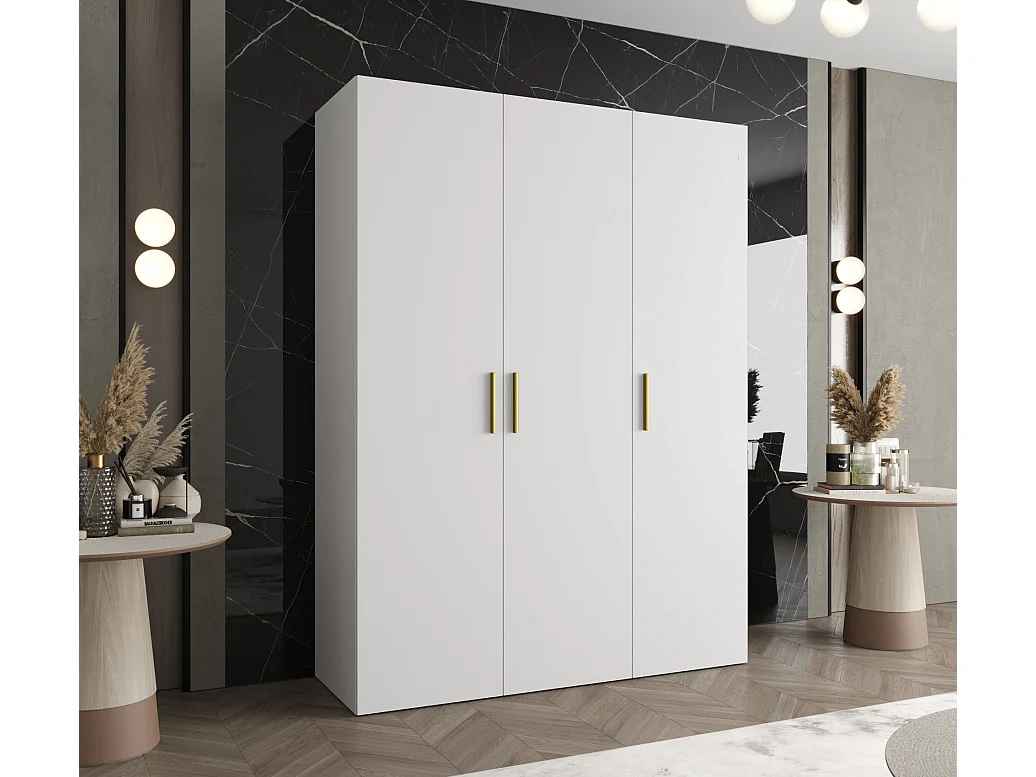 Armoire à portes battantes Bari 1 202/150/52 3 portes (blanc)