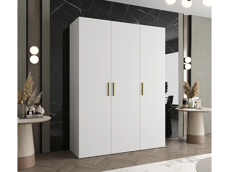 Armoire à portes battantes Bari 1 202/150/52 3 portes (blanc)