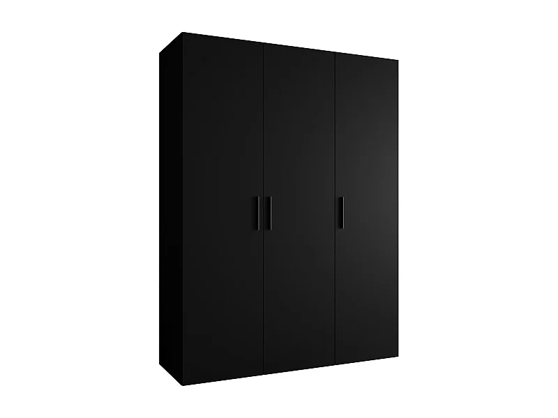 Drehtürenschrank Bari 1 202/150/52 3-türig (Schwarz)