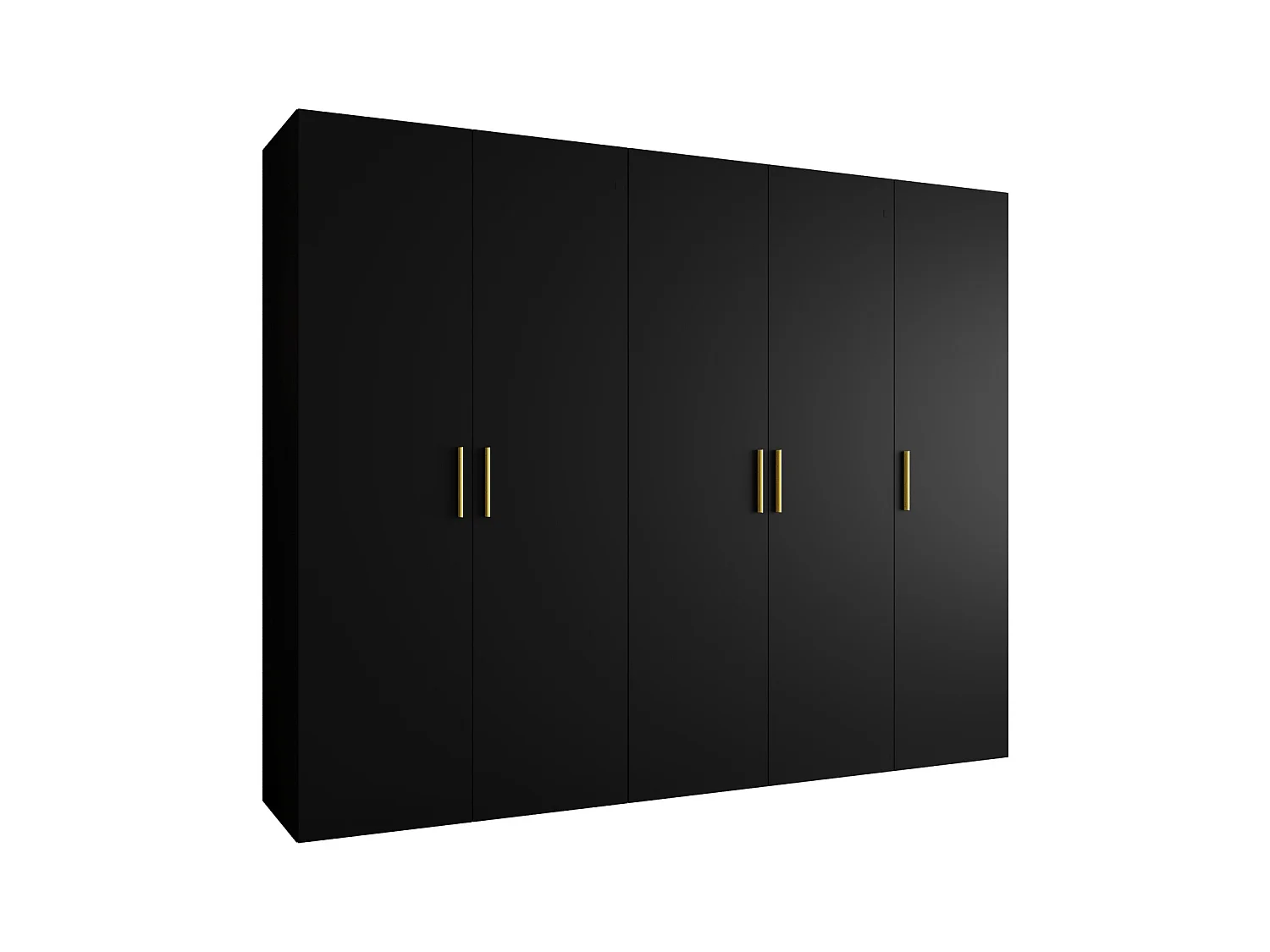 Armario Bari 1 con puertas batientes 202/250/52 5 puertas (negro)