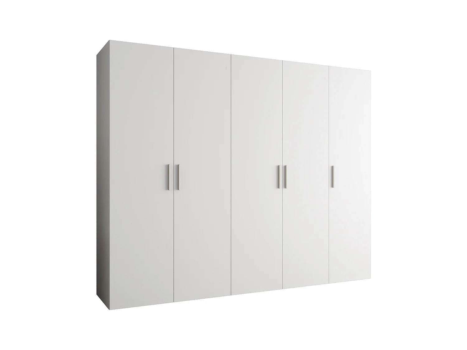 Armario Bari 1 con puertas batientes 202/250/52 5 puertas (blanco)