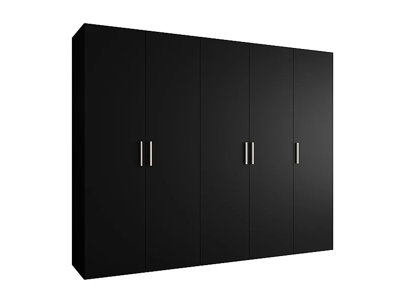 Kleerkast Bari 1 202/250/52 5-deurs (zwart)