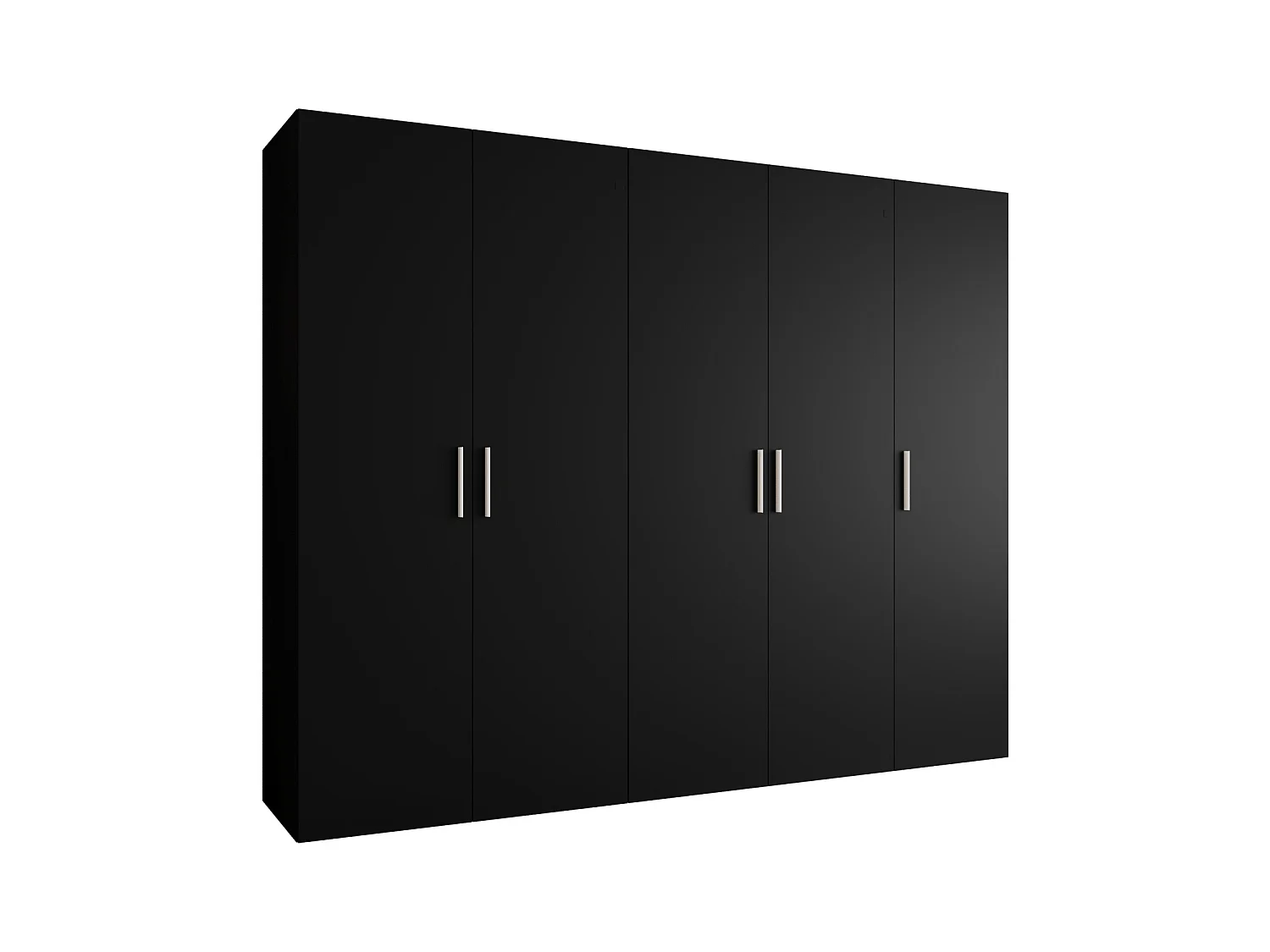 Drehtürenschrank Bari 1 202/250/52 5-türig (Schwarz)