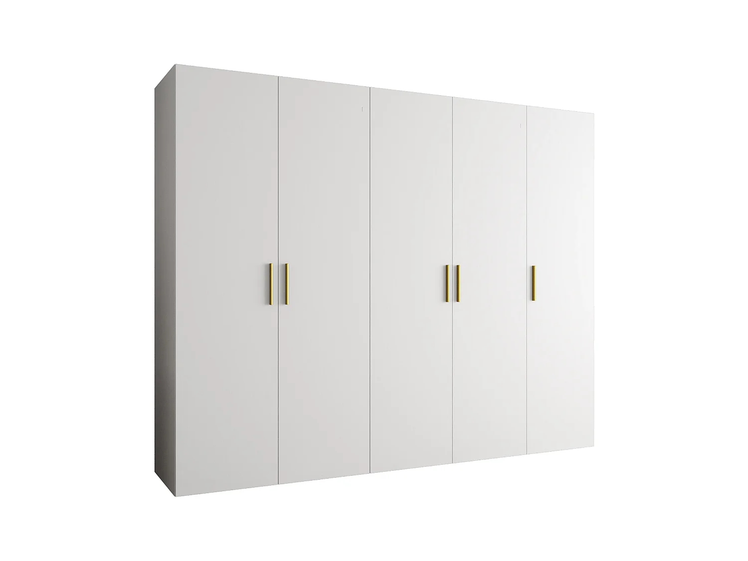Drehtürenschrank Bari 1 202/250/52 5-türig (Weiß)
