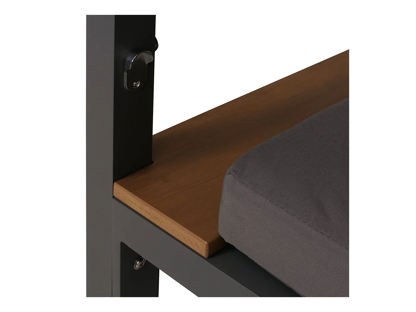 Leżak ogrodowy MCW-M63b,  ciemnoszary Poduszka ciemnoszary