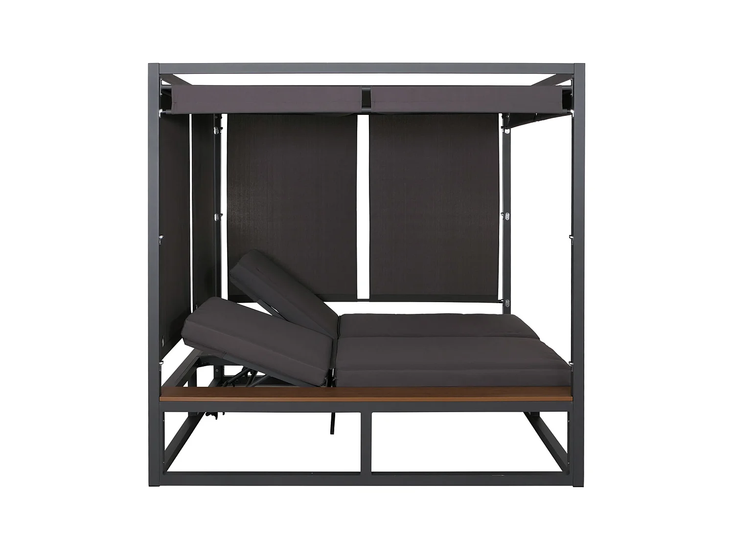 Leżak ogrodowy MCW-M63b,  ciemnoszary Poduszka ciemnoszary