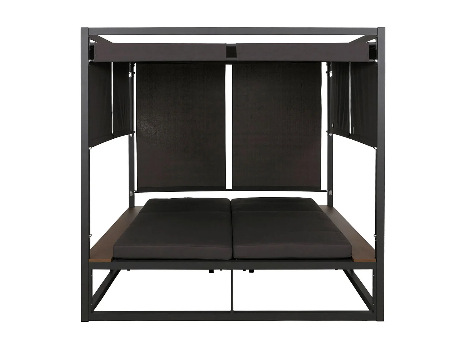 Leżak ogrodowy MCW-M63b,  ciemnoszary Poduszka ciemnoszary