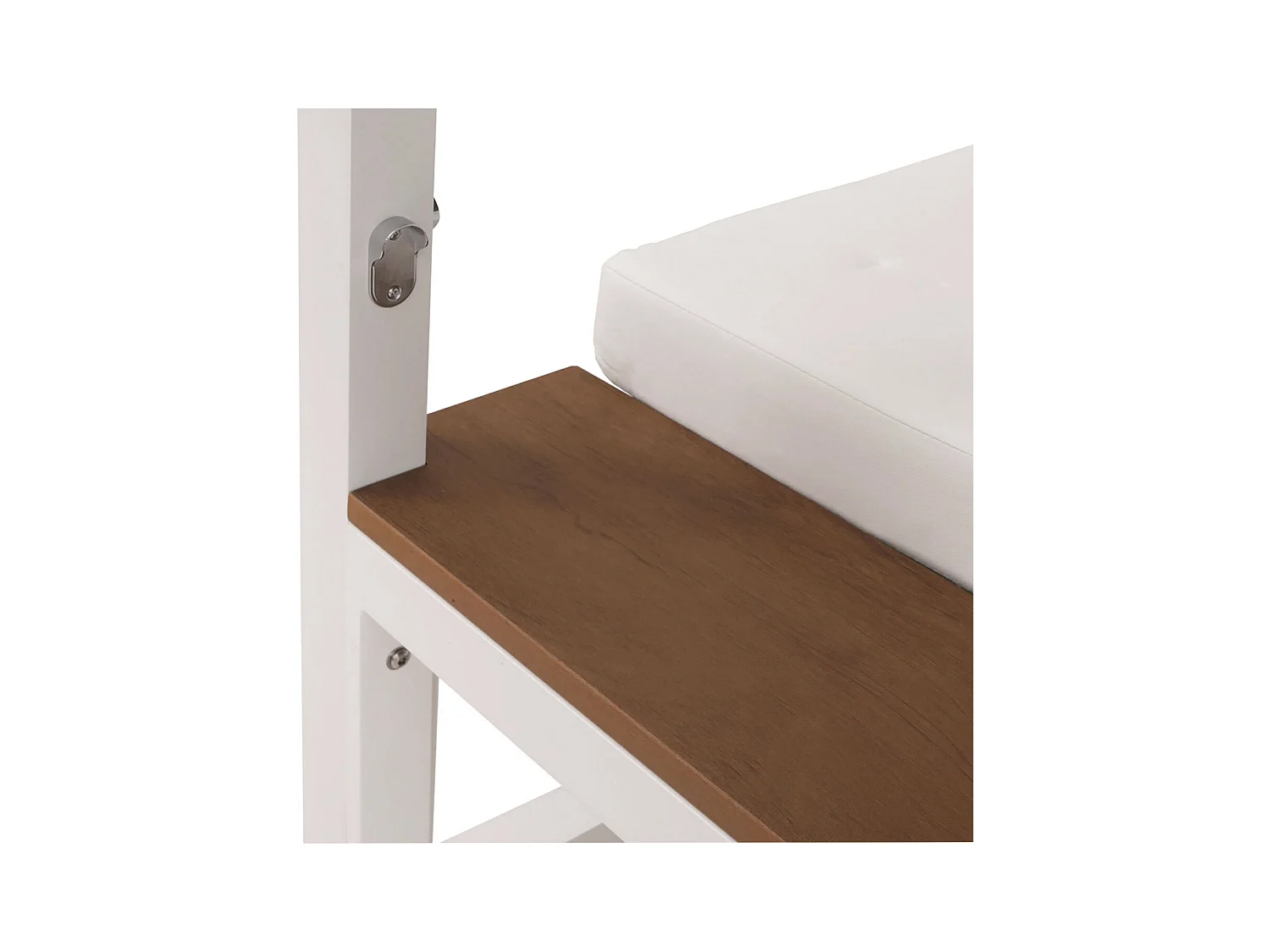 Lettino doppio reclinabile da esterno con parasole MCW-M63b XL Bali 200x200x200cm alluminio tessuto bianco avorio