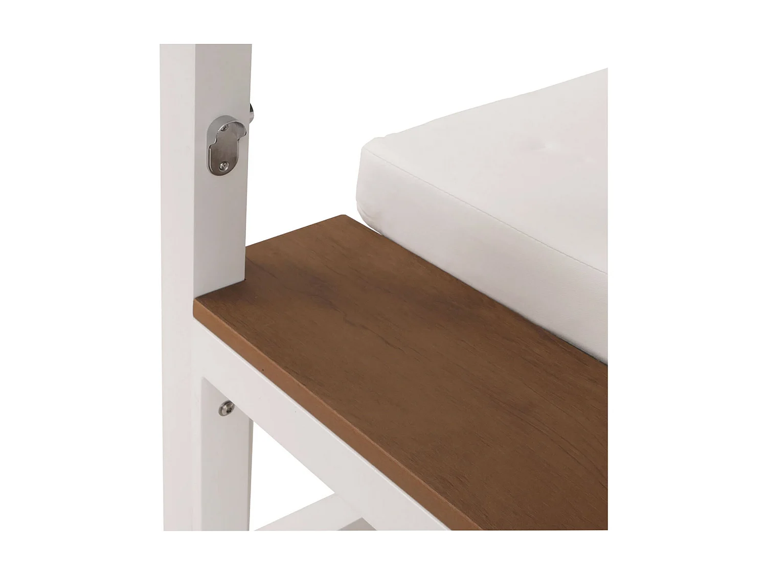 Lounge-Gartenliege MCW-M63b, Weiß Polster creme