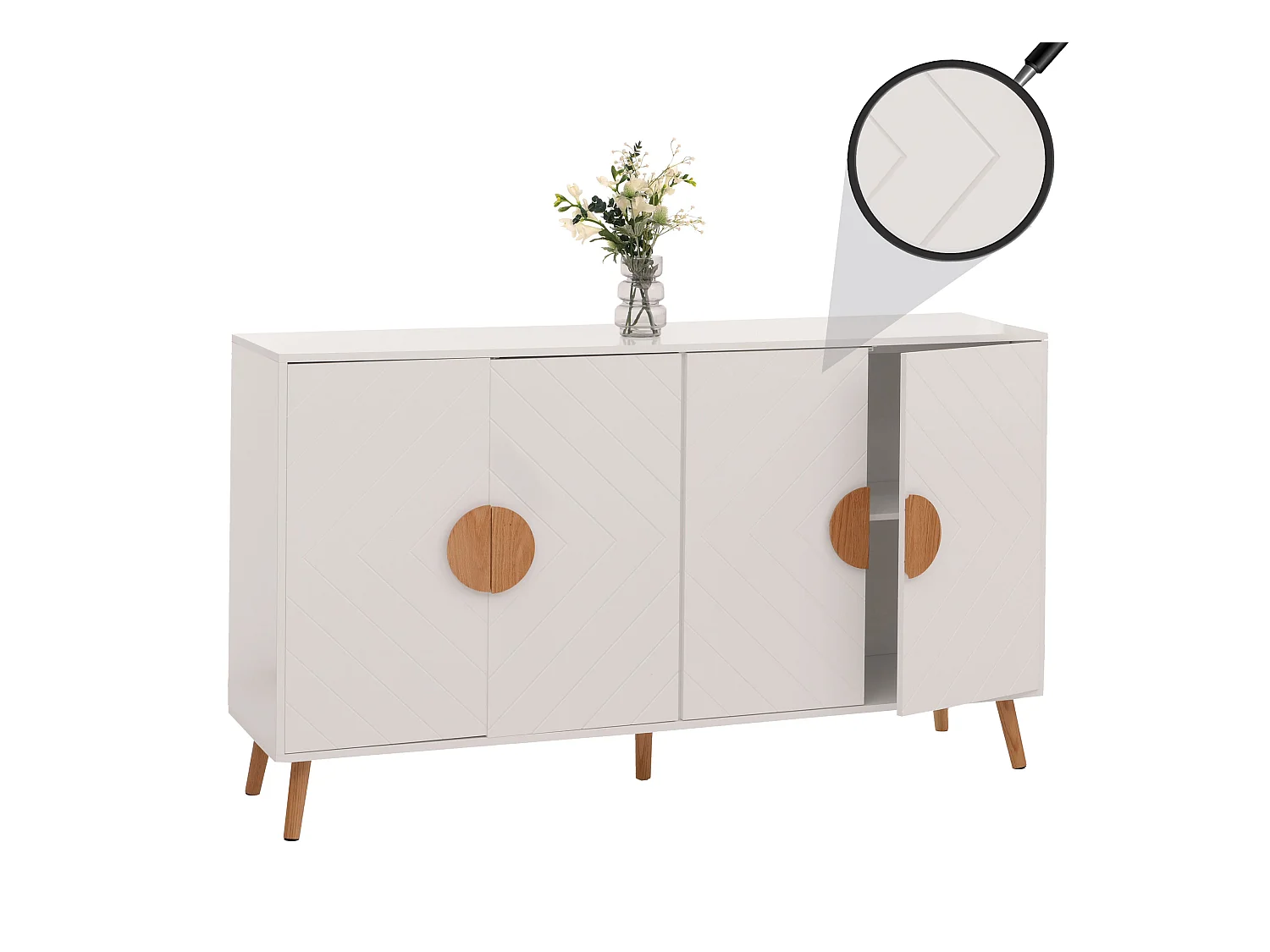 Sideboard MCW-N89, Weiß