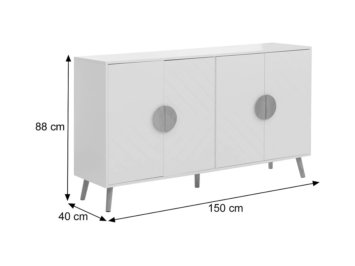 Sideboard MCW-N89, Weiß