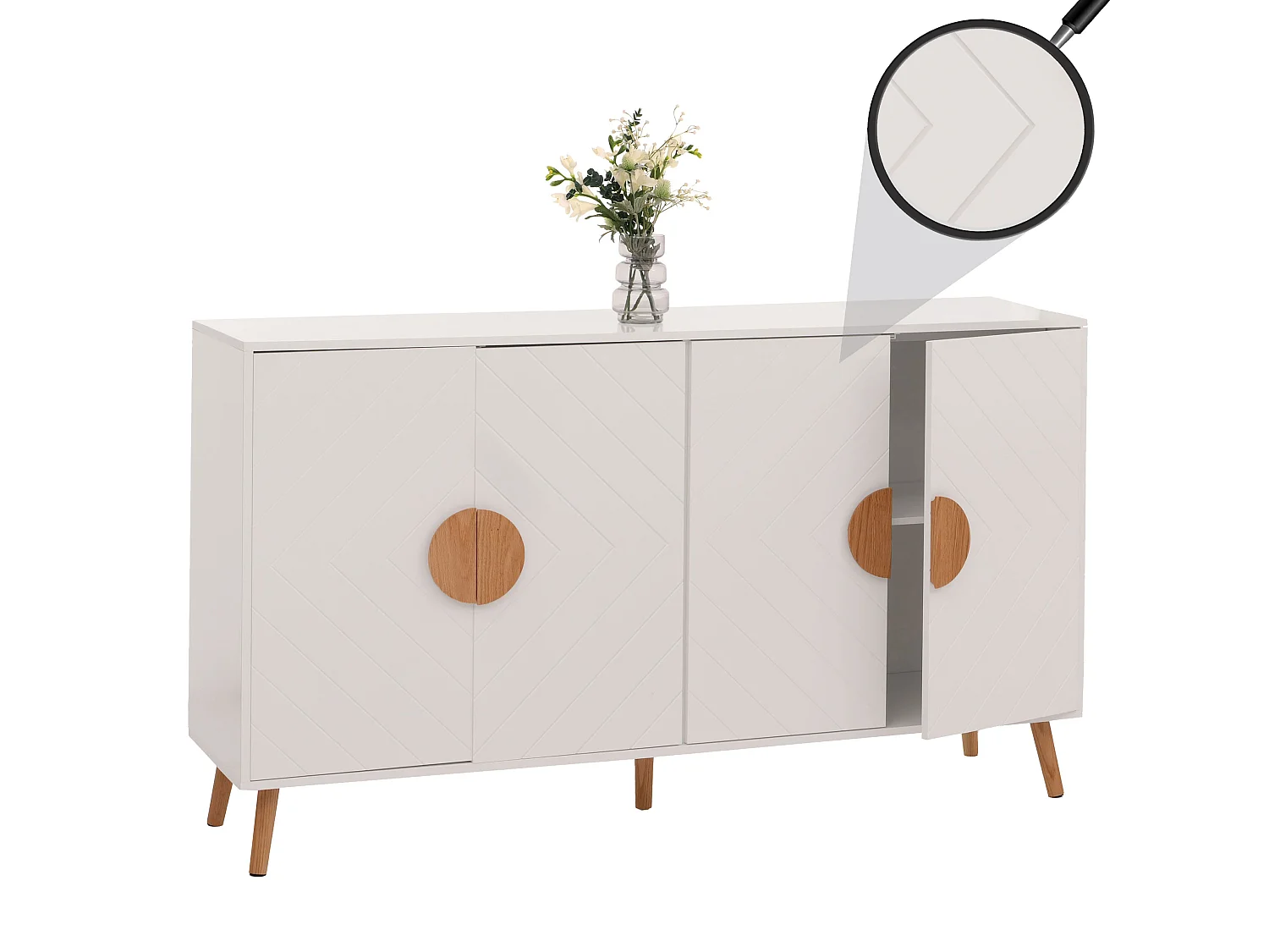 Sideboard MCW-N89,  white