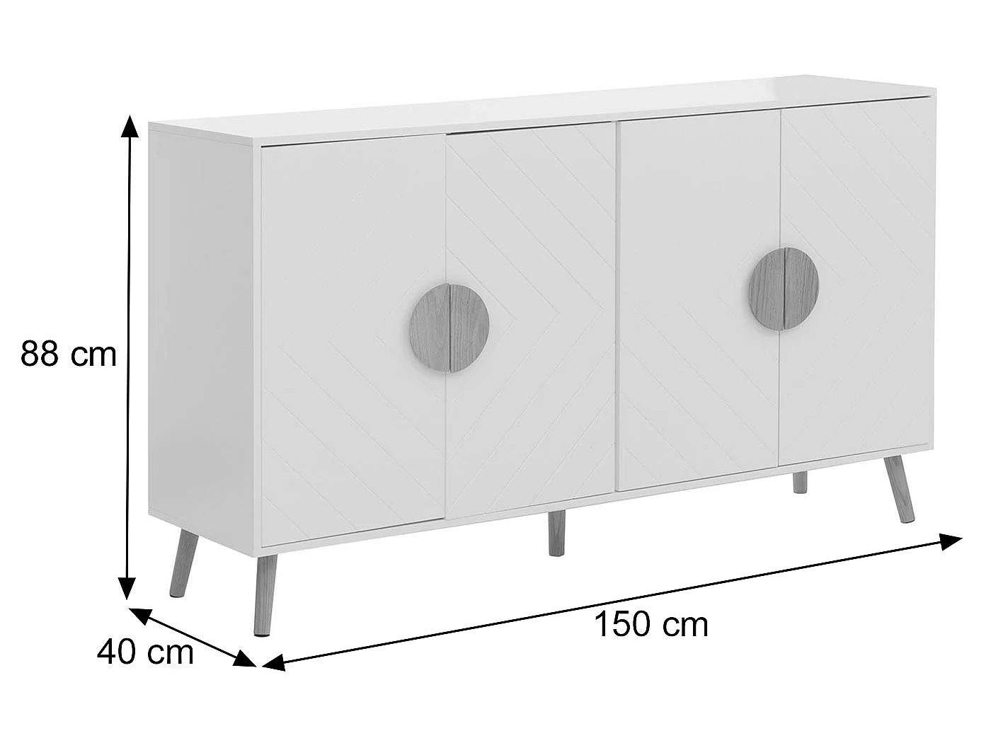 Sideboard MCW-N89,  white