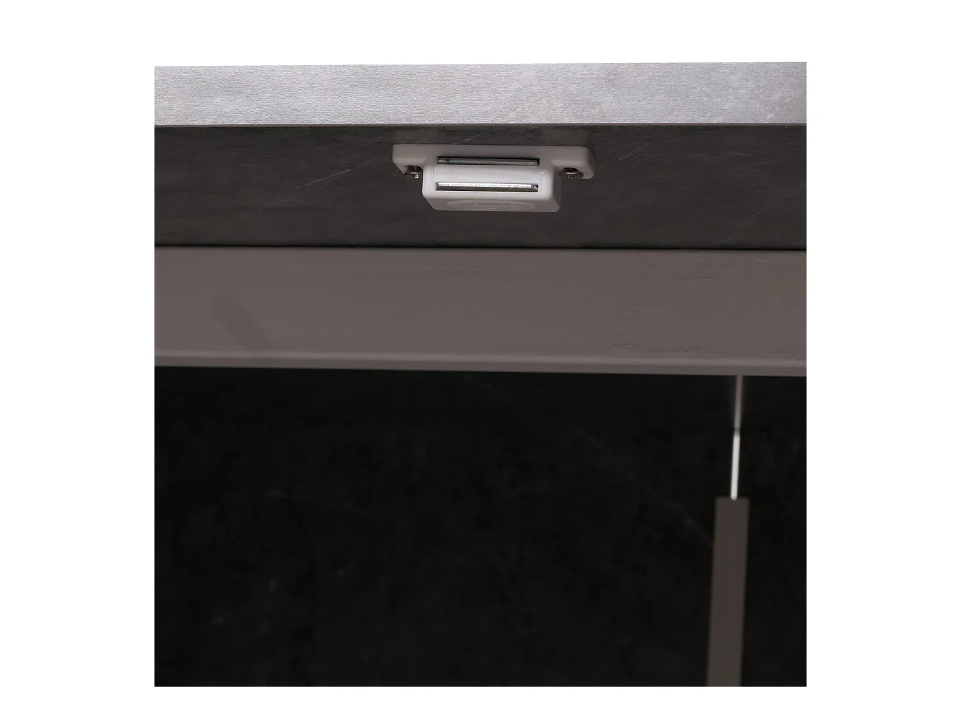 Credenza MCW-N89, mobile cassettiera, motivo a spina di pesce in legno melaminico, 88x150x40cm ~ aspetto marmo grigio