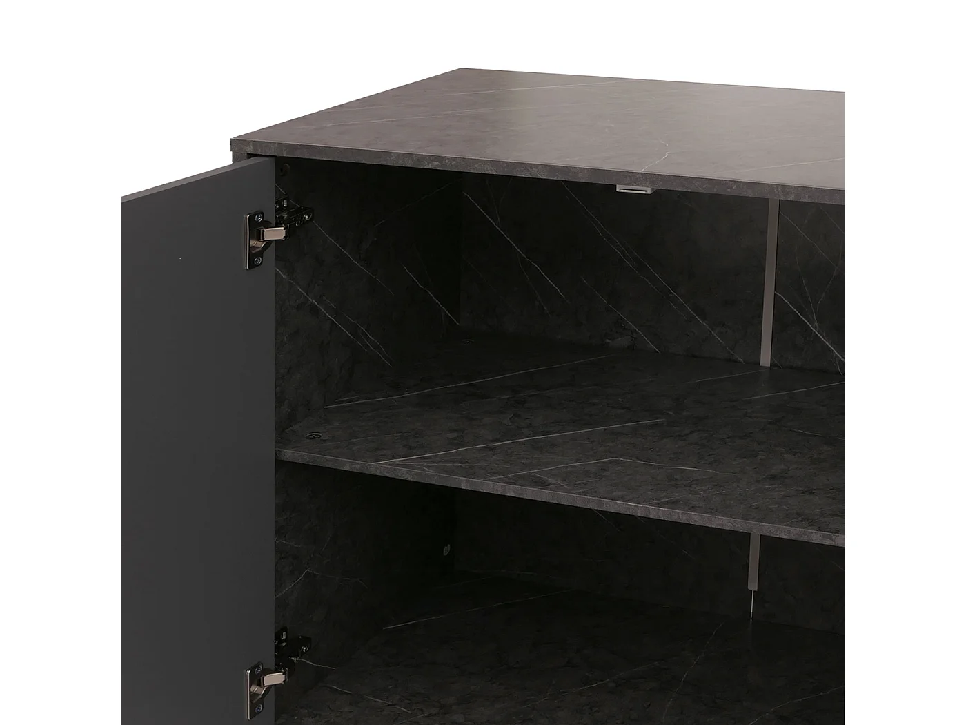 Sideboard MCW-N89,  grey marble effect