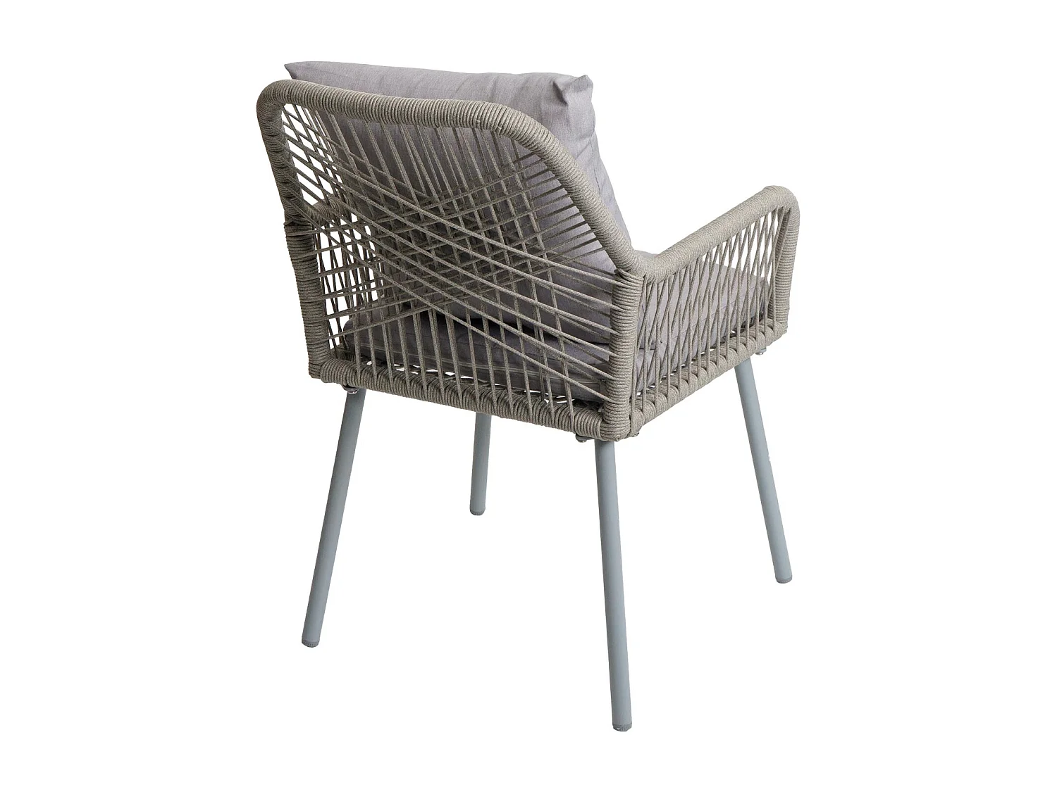 Chaise de jardin MCW-O12 (lot de 2),  gris, housse grise