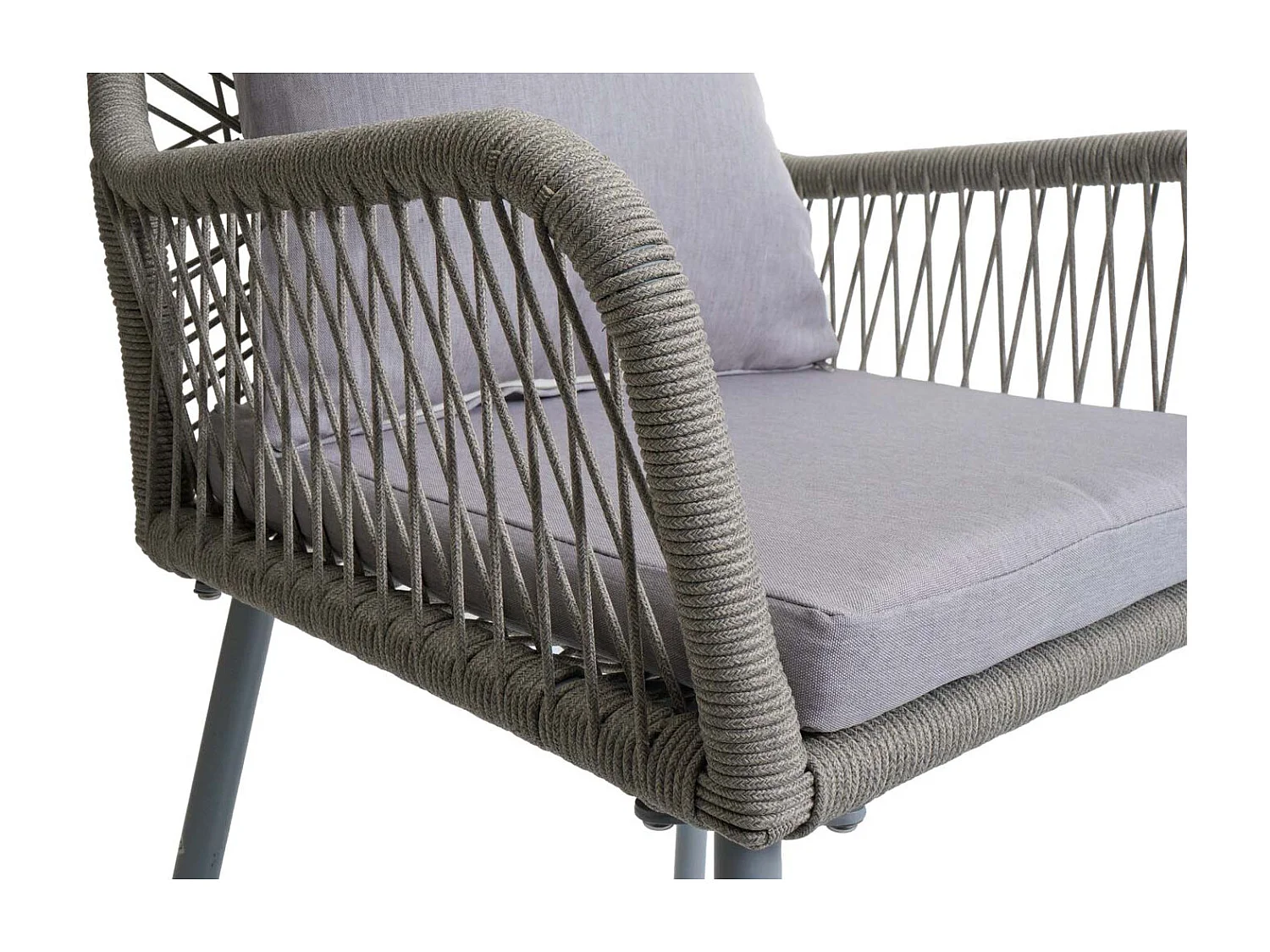 Chaise de jardin MCW-O12 (lot de 2),  gris, housse grise