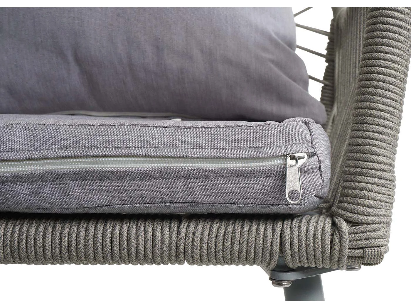 Chaise de jardin MCW-O12 (lot de 2),  gris, housse grise