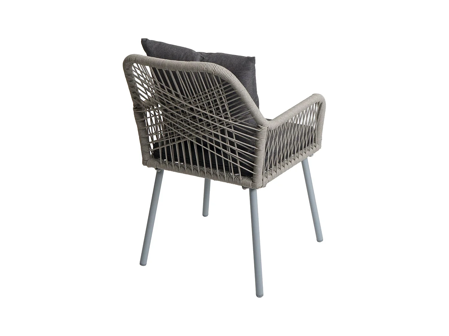 Chaise de jardin MCW-O12 (lot de 2),  gris, housse gris foncé