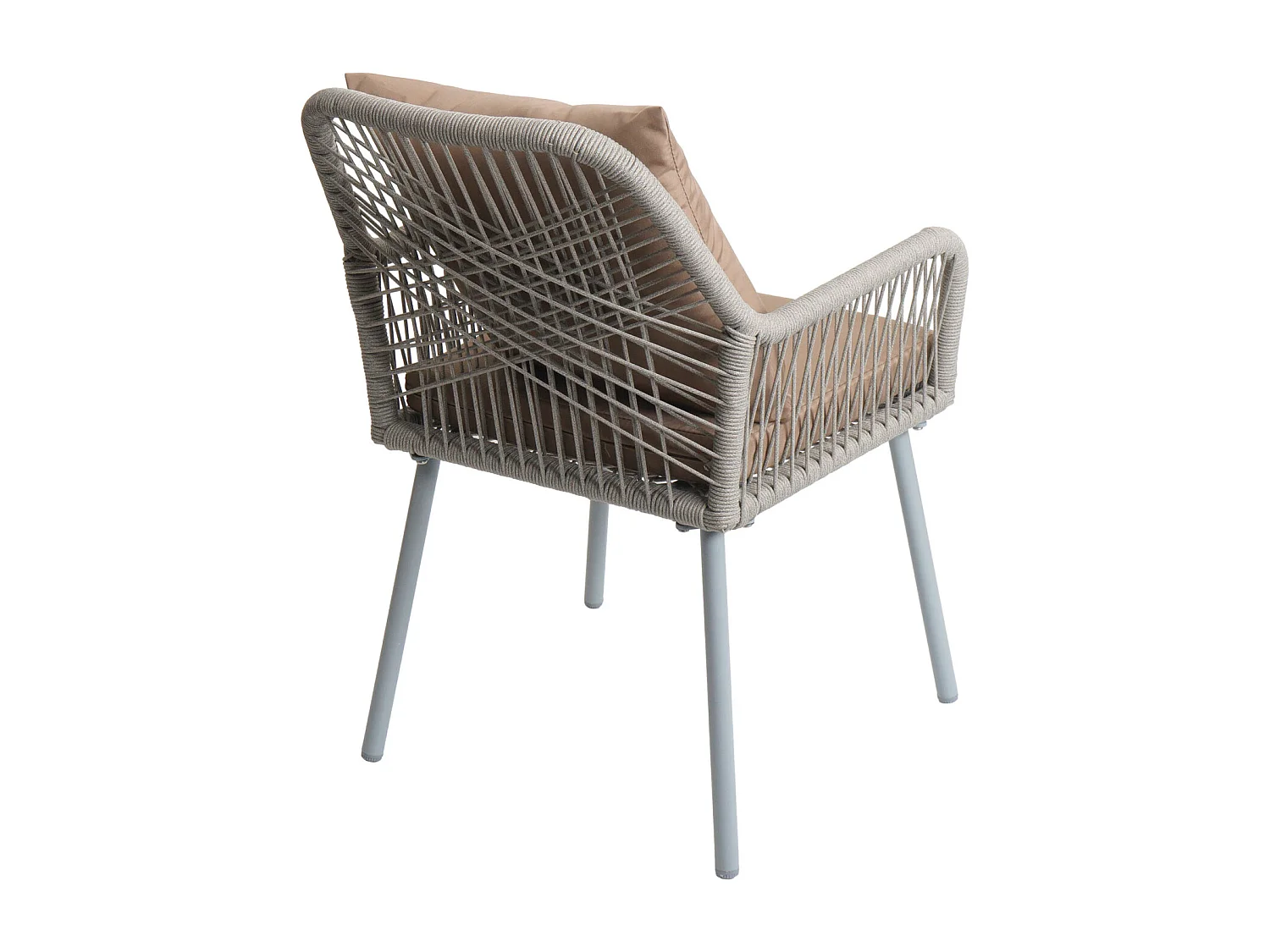 Gartenstuhl MCW-O12 (2er-Set), Grau, Bezug taupe