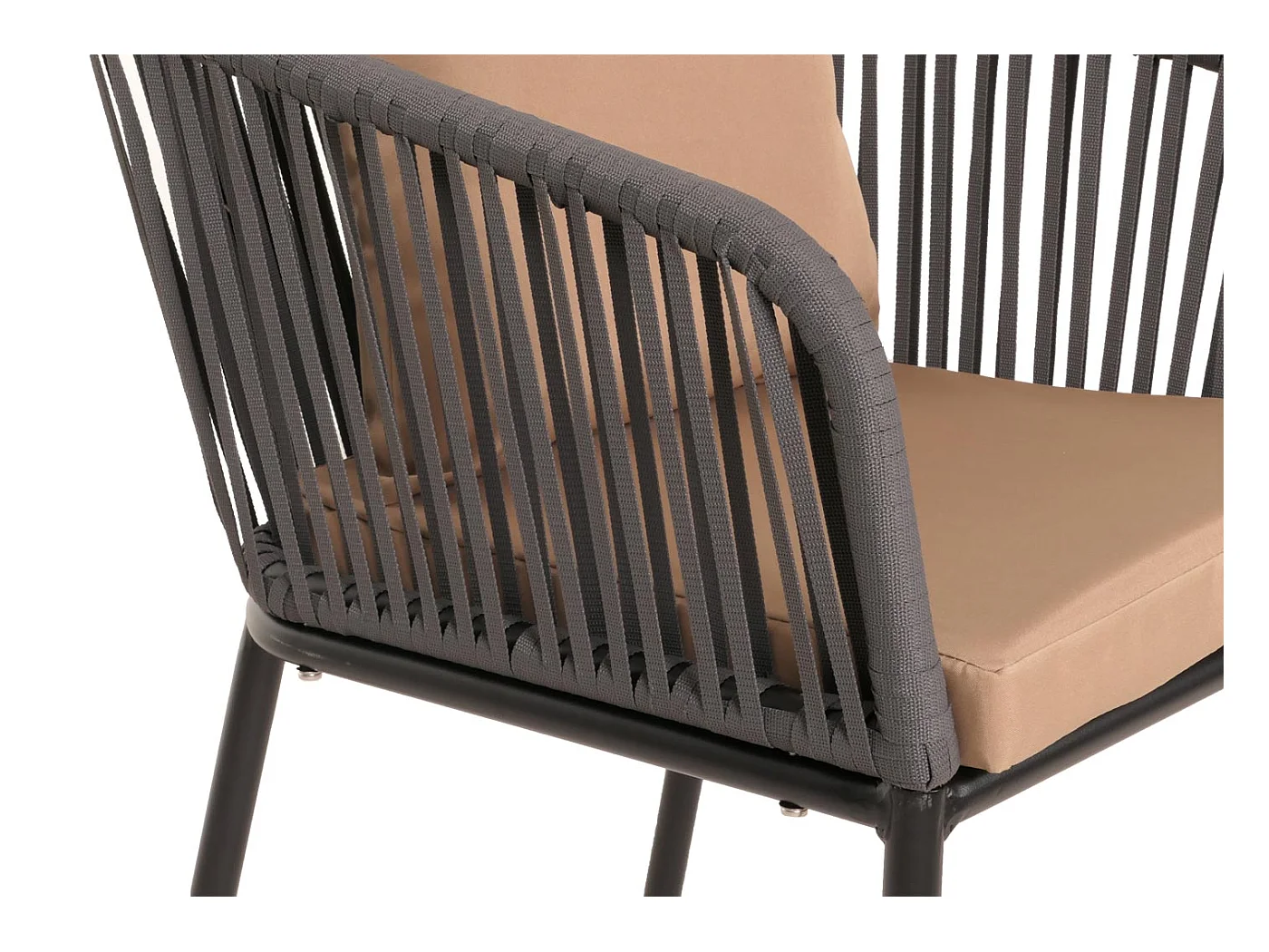 Gartengarnitur MCW-N41 (7-teilig), Anthrazit Kissen taupe