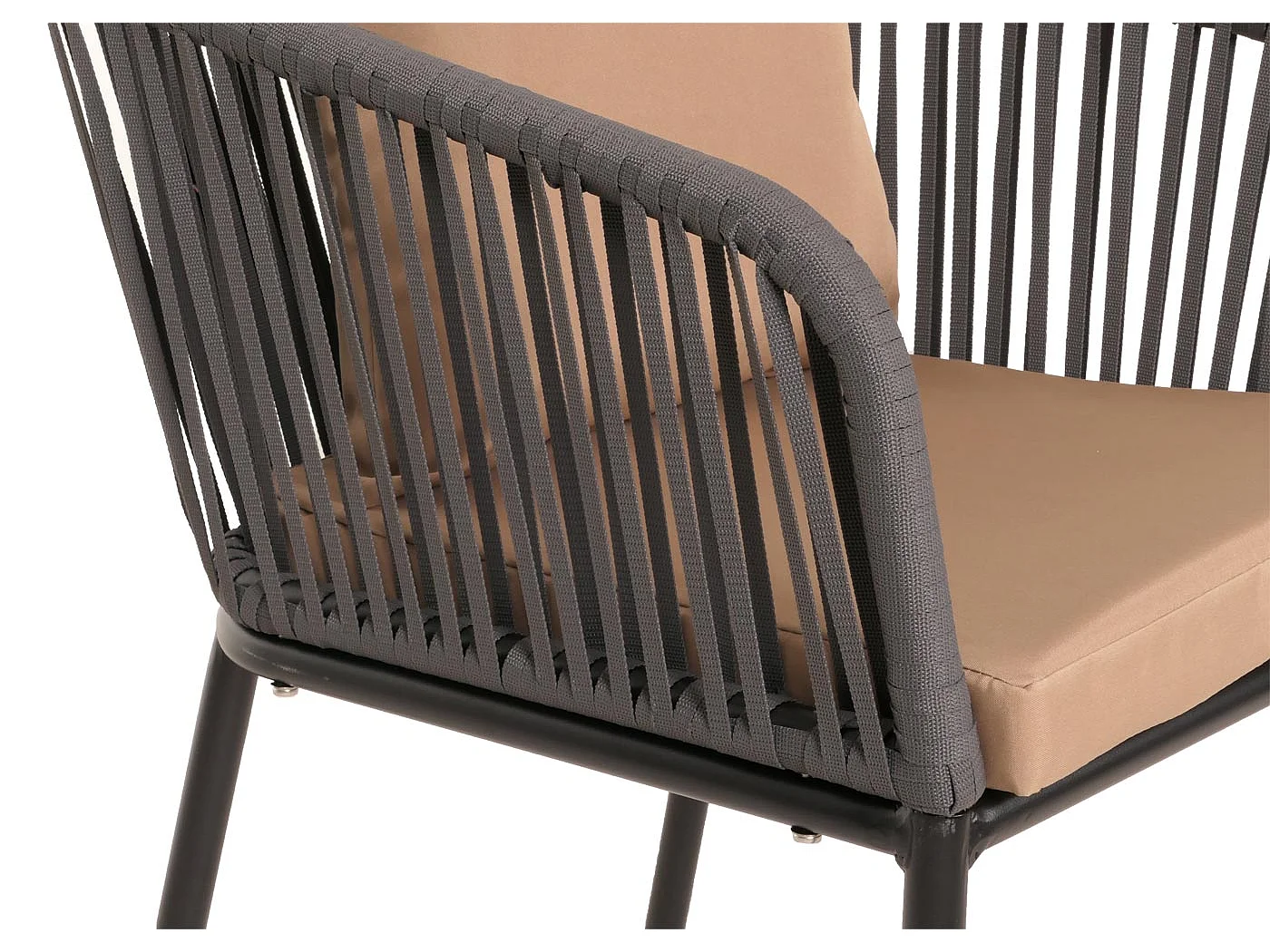 Gartengarnitur MCW-N41 (7-teilig), Anthrazit Kissen taupe