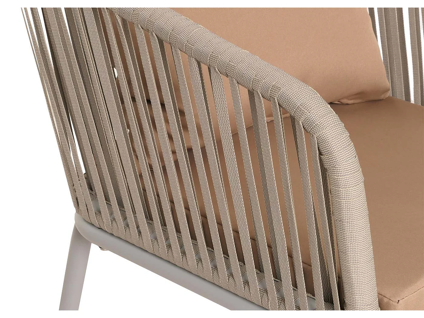 Gartengarnitur MCW-N41 (7-teilig), Hellgrau Kissen taupe