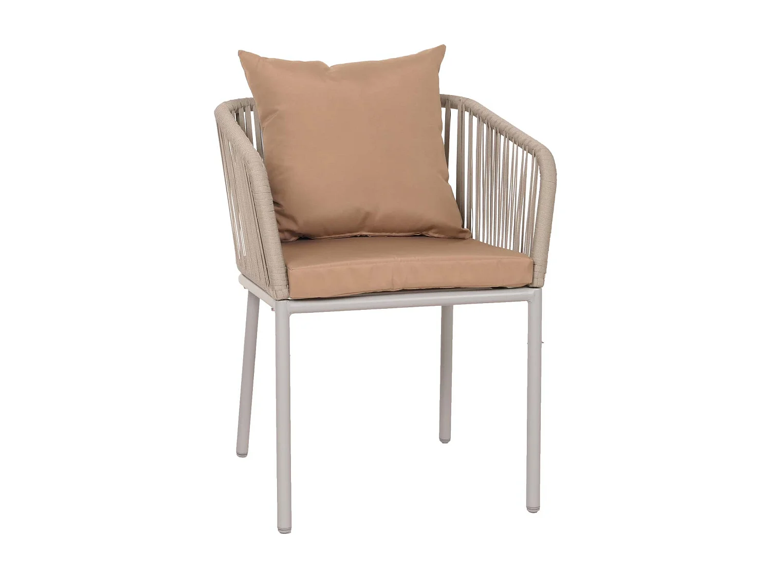 Gartengarnitur MCW-N41 (7-teilig), Hellgrau Kissen taupe