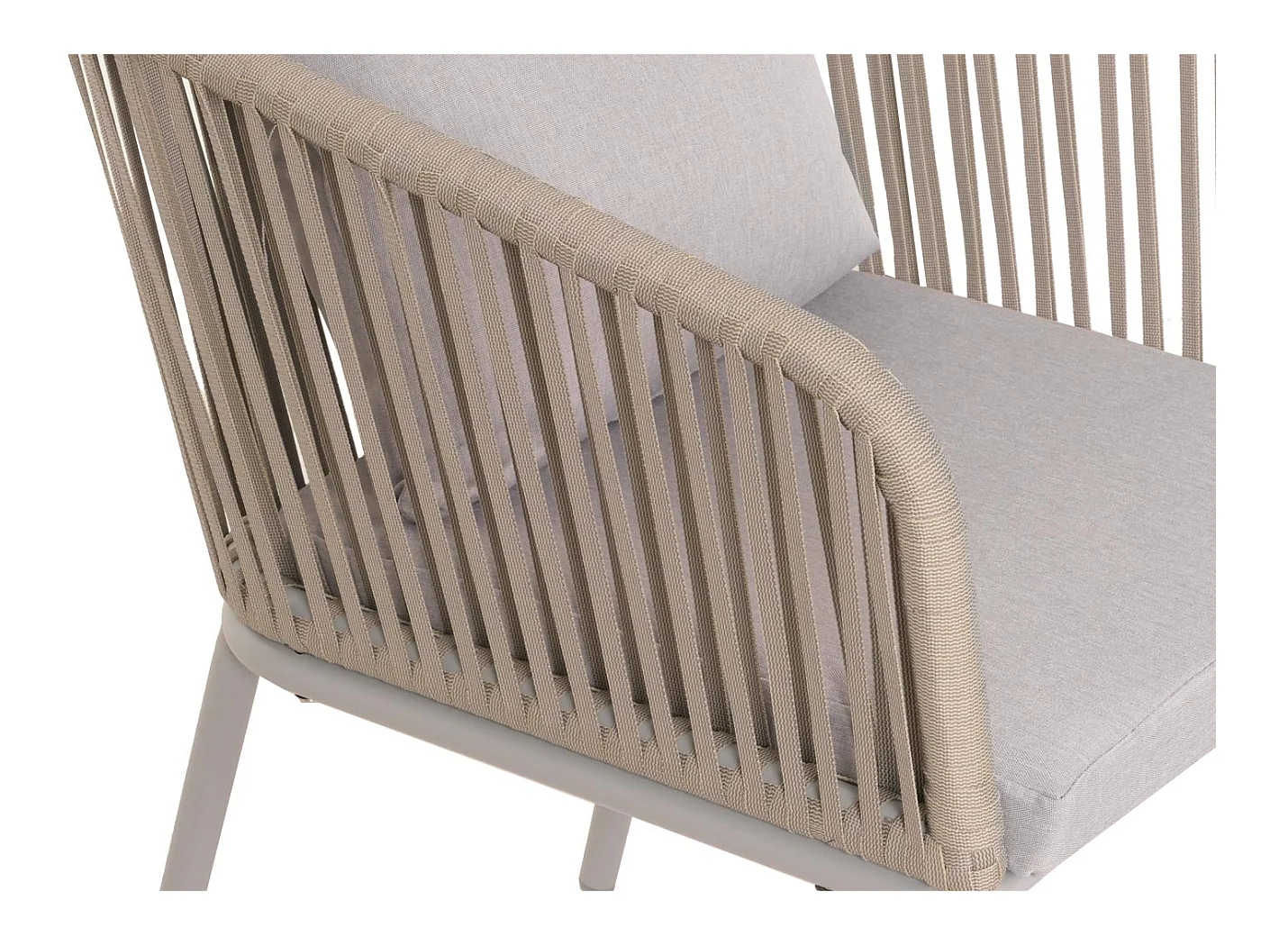 Gartengarnitur MCW-N41 (7-teilig), Hellgrau Kissen hellgrau