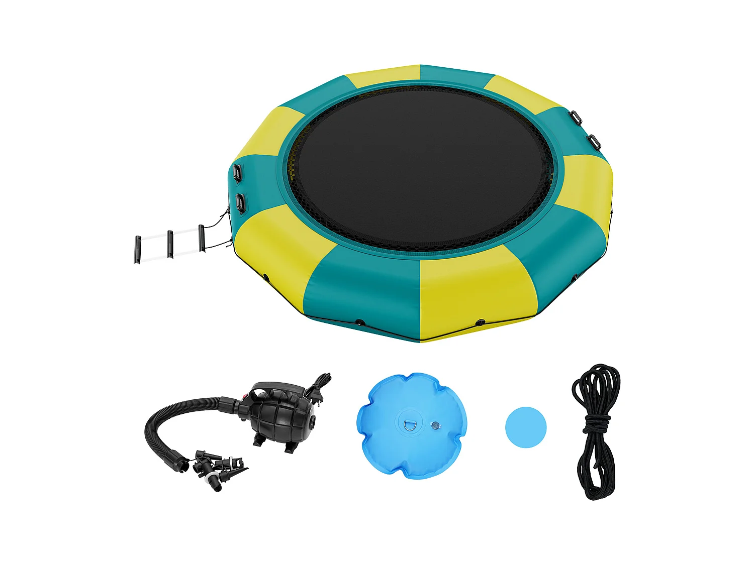 Trampolín Acuático Inflable SucceBuy, 415 cm, Plataforma de Natación para Piscinas y Lagos