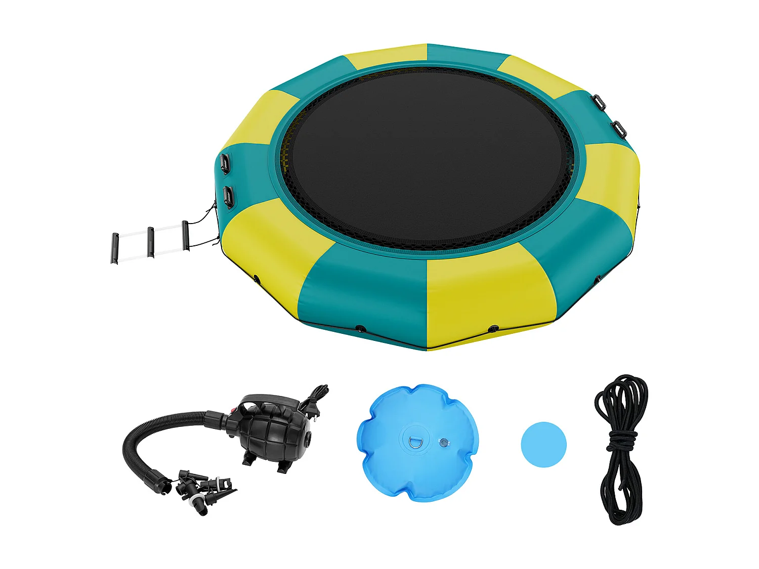 Trampoline Aquatique Gonflable SucceBuy, 415 cm, Plate-forme de Natation pour Piscine et Lac