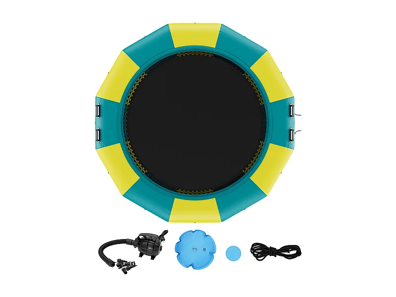 Trampolim Aquático Inflável SucceBuy, 415 cm, Plataforma de Natação para Piscina e Lago